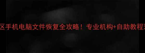 图片 📱浦东新区手机电脑文件恢复全攻略！专业机构+自助教程双管齐下1
