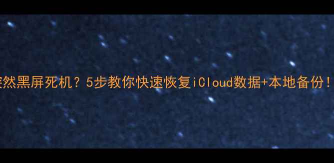 图片 📱苹果设备突然黑屏死机？5步教你快速恢复iCloud数据+本地备份！附详细教程2