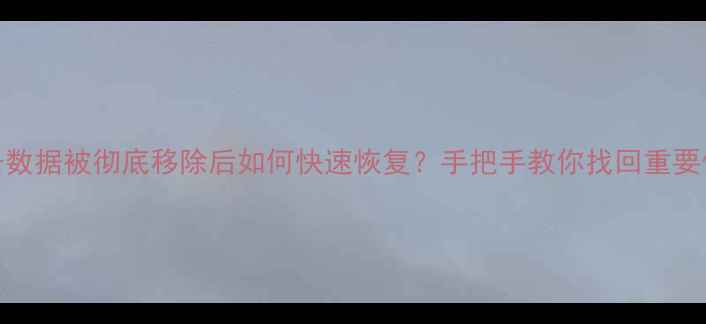 图片 📱账号数据被彻底移除后如何快速恢复？手把手教你找回重要信息💾