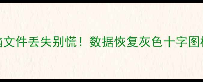 图片 📱💻手机电脑文件丢失别慌！数据恢复灰色十字图标背后的秘密