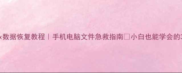 图片 📱💾WinHex数据恢复教程｜手机电脑文件急救指南✅小白也能学会的3步操作！1