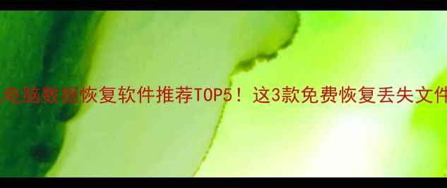 图片 📱💾手机电脑数据恢复软件推荐TOP5！这3款免费恢复丢失文件全攻略1