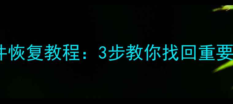 图片 📱💾手机电脑误删文件恢复教程：3步教你找回重要数据（附工具推荐）2