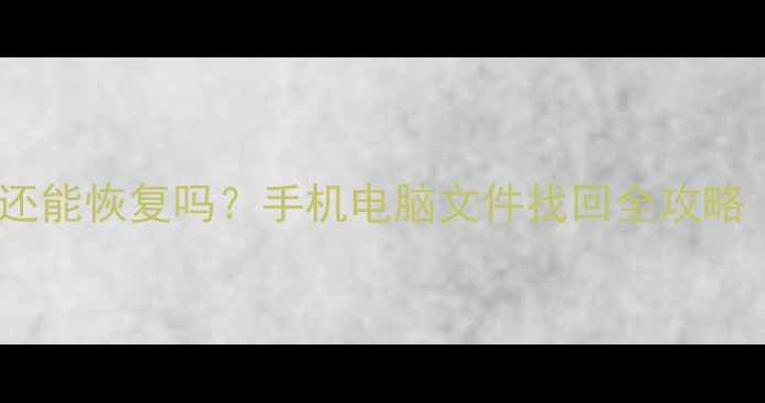 图片 📱💾擦除数据后还能恢复吗？手机电脑文件找回全攻略（附免费工具）2
