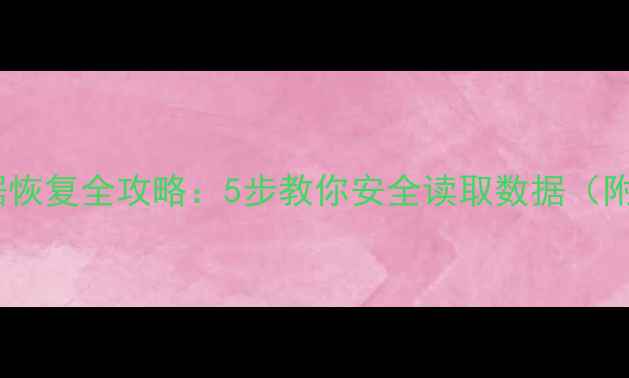 图片 📸损坏SD卡数据恢复全攻略：5步教你安全读取数据（附工具推荐）📁1