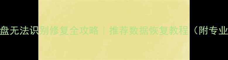 图片 🔥2TB硬盘无法识别修复全攻略｜推荐数据恢复教程（附专业方案）1