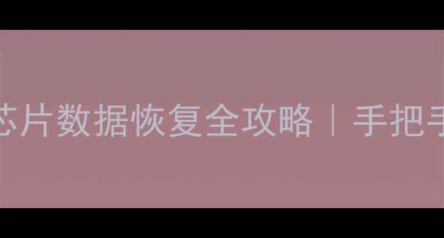 图片 🔥3步搞定！笔记本芯片数据恢复全攻略｜手把手教你找回重要文件1