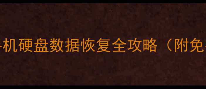 图片 🔥DiscGenius教程电脑手机硬盘数据恢复全攻略（附免费恢复教程+避坑指南）1