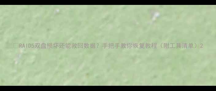图片 🔥RAID5双盘损坏还能救回数据？手把手教你恢复教程（附工具清单）2