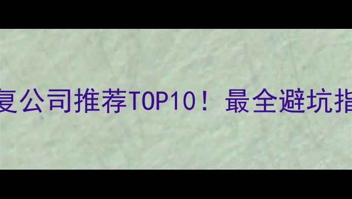 图片 🔥手机电脑数据恢复公司推荐TOP10！最全避坑指南+免费咨询入口1