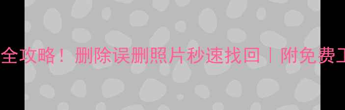 图片 🔥索尼微单数据恢复全攻略！删除误删照片秒速找回｜附免费工具推荐｜避坑指南2