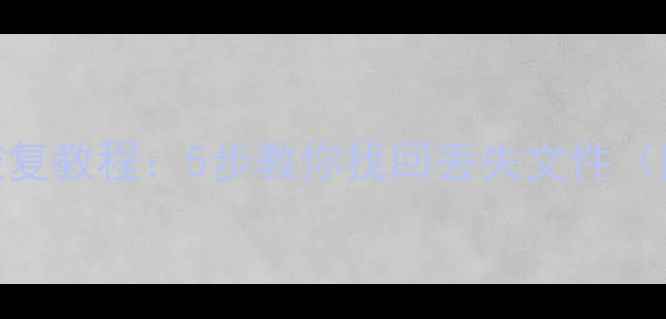 图片 🔧虚拟磁盘数据恢复教程：5步教你找回丢失文件（附详细操作指南）