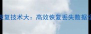 数据恢复技术大高效恢复丢失数据全攻略