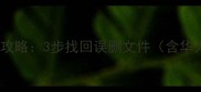 华为手机数据恢复全攻略3步找回误删文件含华为平板PC恢复教程