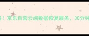 手机电脑文件恢复全攻略京东自营云端数据恢复服务30分钟快速修复你的重要资料