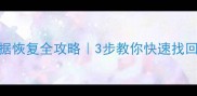 大华硬盘数据恢复全攻略3步教你快速找回丢失文件
