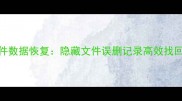合计软件数据恢复隐藏文件误删记录高效找回全教程