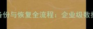 NAS数据整体冷备份与恢复全流程企业级数据安全解决方案