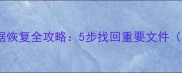mini内存卡数据恢复全攻略5步找回重要文件含工具测评