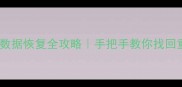 手机掉水里数据恢复全攻略手把手教你找回重要文件