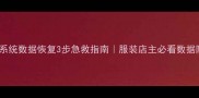 服装管理系统数据恢复3步急救指南服装店主必看数据防丢攻略