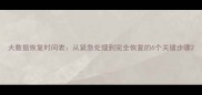 大数据恢复时间表从紧急处理到完全恢复的6个关键步骤