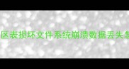 数据恢复全攻略分区表损坏文件系统崩溃数据丢失怎么恢复最新教程
