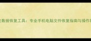 瑞克数据恢复工具专业手机电脑文件恢复指南与操作教程