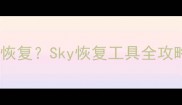 手机数据丢失如何恢复Sky恢复工具全攻略附免费教程