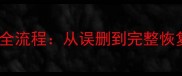 手机数据恢复全流程从误删到完整恢复的详细教程