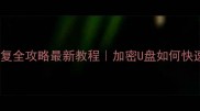 U盘加密数据恢复全攻略最新教程加密U盘如何快速解锁恢复数据