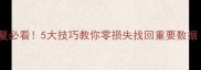 手机电脑文件恢复必看5大技巧教你零损失找回重要数据附实操教程