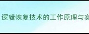 数据恢复全逻辑恢复技术的工作原理与实战应用指南