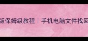 WinHex数据恢复中文版保姆级教程手机电脑文件找回全攻略附免费工具包
