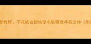 免费数据恢复教程不花钱自助恢复电脑硬盘手机文件附完整步骤