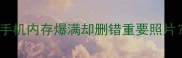 手机内存爆满却删错重要照片