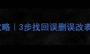Excel表格数据恢复全攻略3步找回误删误改表格新手也能轻松搞定