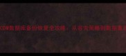 企业级CDM数据库备份恢复全攻略从容灾策略到数据重建实战