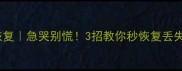 宁波电脑硬盘数据恢复急哭别慌3招教你秒恢复丢失文件附避坑指南