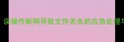数据恢复技巧误操作断网导致文件丢失的应急处理与数据找回指南