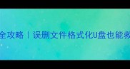 U盘数据恢复全攻略误删文件格式化U盘也能救回重要资料