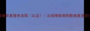 专业数据恢复服务流程认证从故障检测到数据复原的全流程