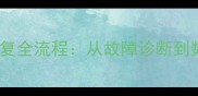 雷凌蓄电池原厂数据恢复全流程从故障诊断到数据重构的7步操作指南