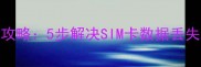移动SIM卡数据恢复全攻略5步解决SIM卡数据丢失问题教程大公开